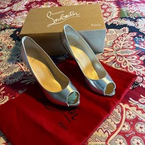 Christian Louboutin Silver 85mm Roxanne